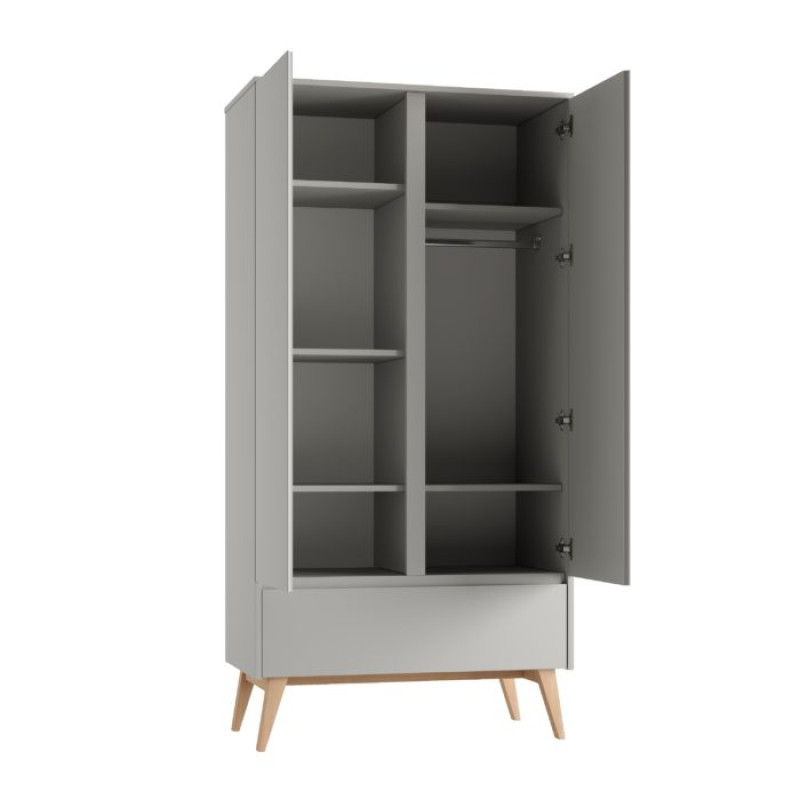 Wardrobe with 2 doors (Swing Gray collection)